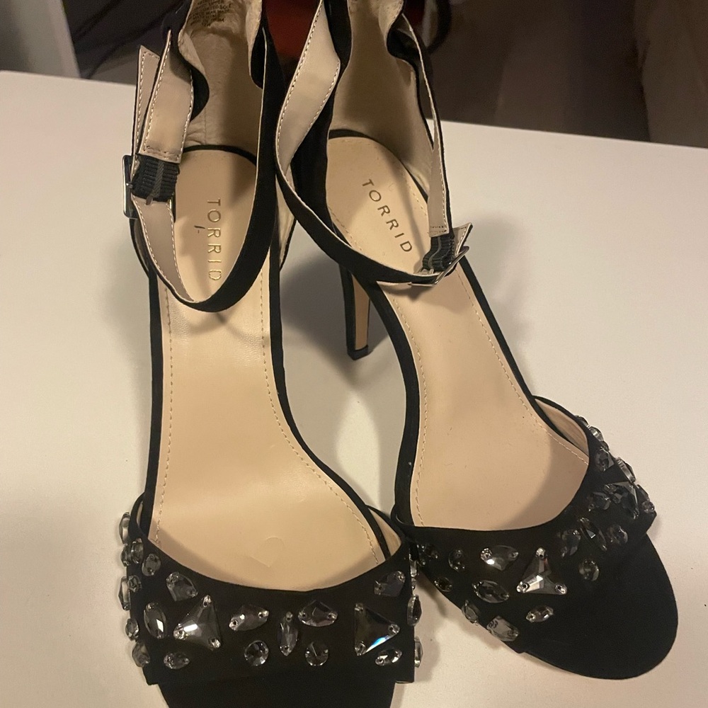 Torrid Black Mary Jane Heels with Studded Embellishments